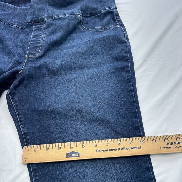 Lee Jeans Blue Slim Fit Slim Leg Mid Rise Sculpting Stretch Pull On Women's 22W - Picture 14 of 15